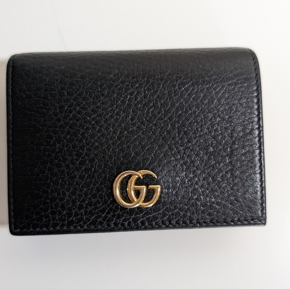Gucci Black Leather Wallet with Gold Logo - Picture 5 of 12